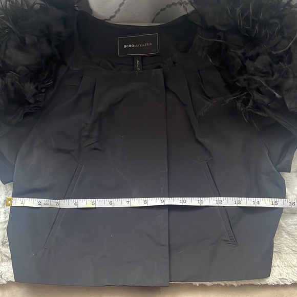 BCBG cropped dressy jacket with feathered sleeves - Picture 8 of 8